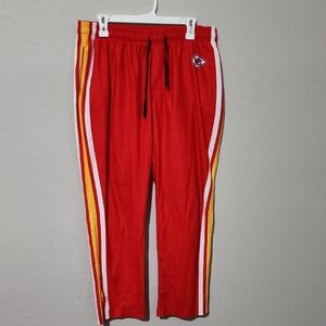 Kansas City Chiefs Red sleep Pants size L NFL Flannel style has print spot flaws